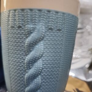 Blue Textured Ceramic Mug